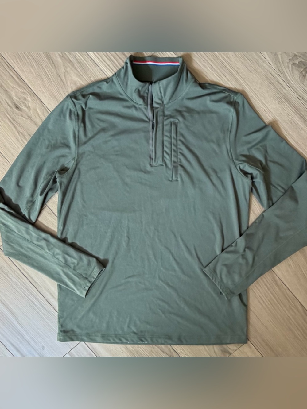 Four Laps Venture Men's Olive Green Quarter-Zip Pullover Sz S